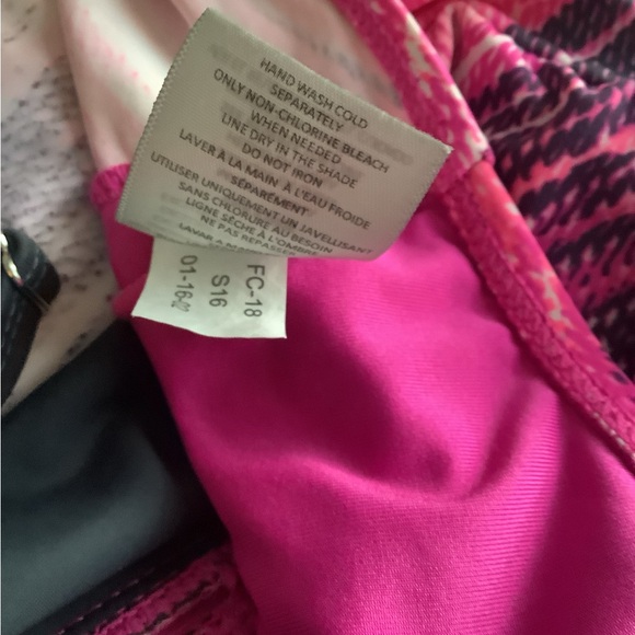 Tankini dark gray & pink opens in front adjustable straps size XL box 500 - Picture 10 of 10